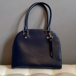 Navy Blue Danier leather bag